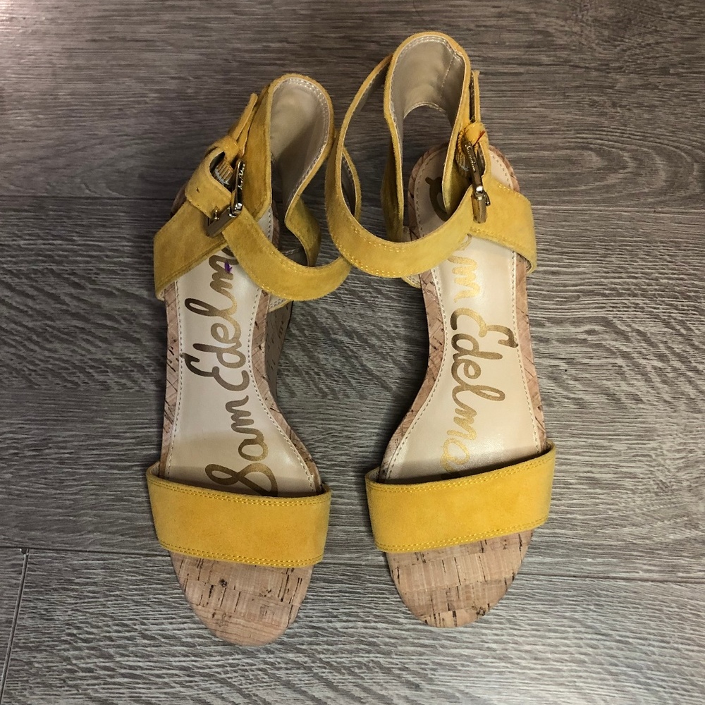 Sam Edelman Women's Yellow Willow Strap Sz 5